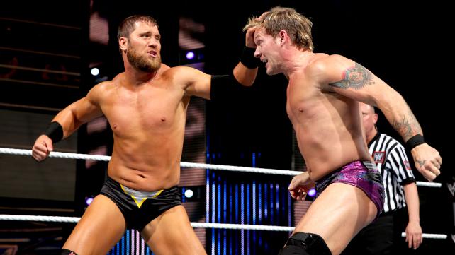 Chris Jericho looks to win his tenth IC title. Curtis Axel wants to make sure that doesn't happen. (Courtesy of WWE)