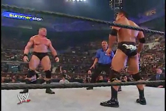 Brock vs. Rock from SummerSlam 2002