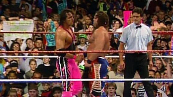 Bret Hart and the British Bulldog from SummerSlam 1992