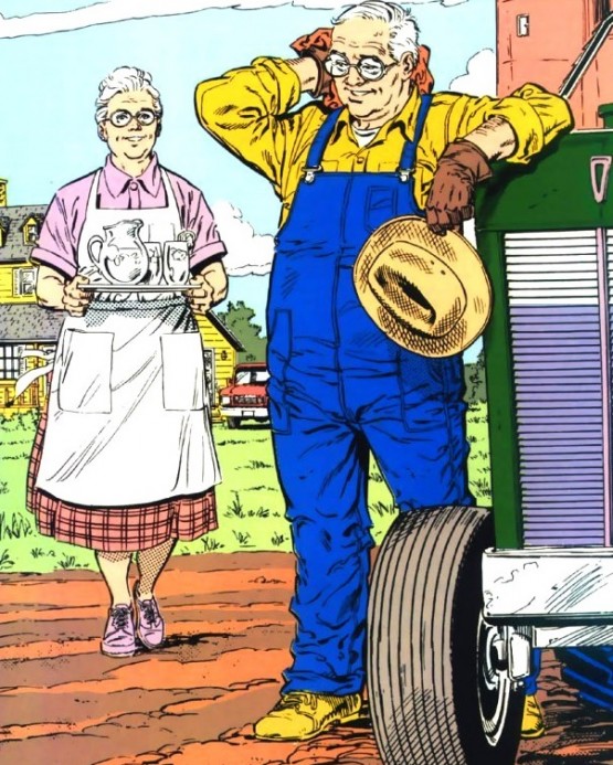 Jonathan and Martha Kent as portrayed during the era.