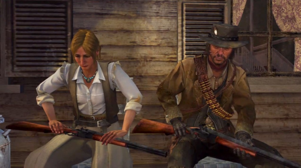 I confess that I am cheating with the inclusion of this screenshot, for it is from the expansion, Undead Nightmare. However, fans of RDR would acknowledge that this image fully captures John and Bonnie's relationship. In another life....