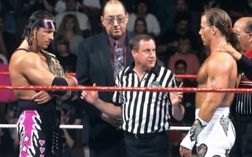 Hebner lays down the laws of the "Arn Man" match.