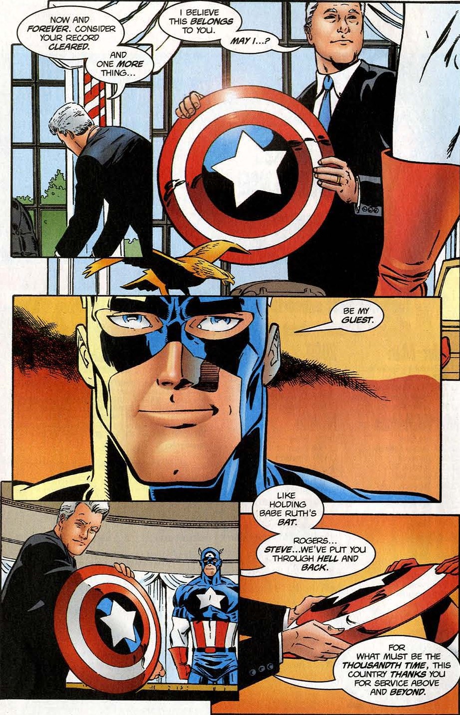 "With all due respect, sir, you keep it. I know what goes on under that desk."