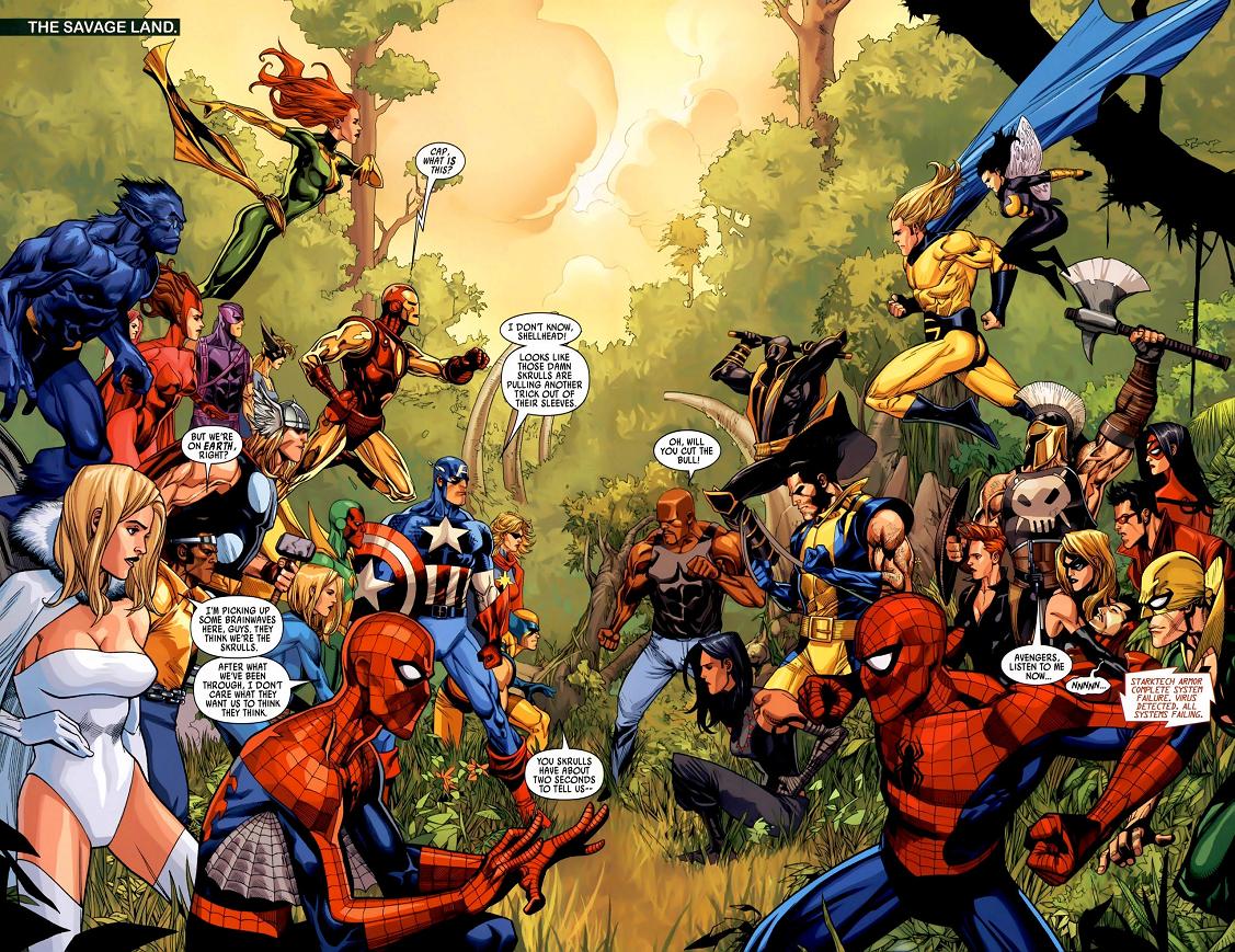 "Secret Invasion" involved the shapeshifting Skrulls infiltrating the Avengers and other teams. Comics!