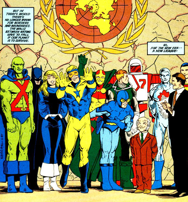 Who would be the Marvel equivalents of Booster, Beetle and Guy?