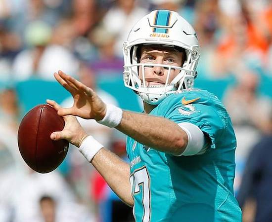 Miami QB Ryan Tannehill is not welcome in The Huddle this week.